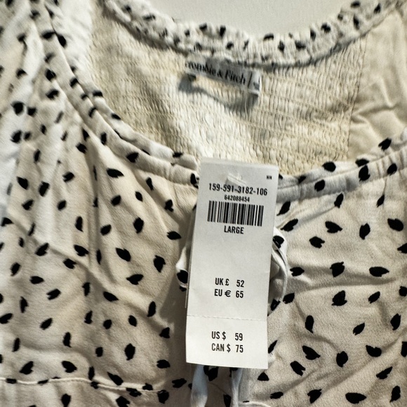 Abercrombie white polka dot mini dress Large - Picture 3 of 3